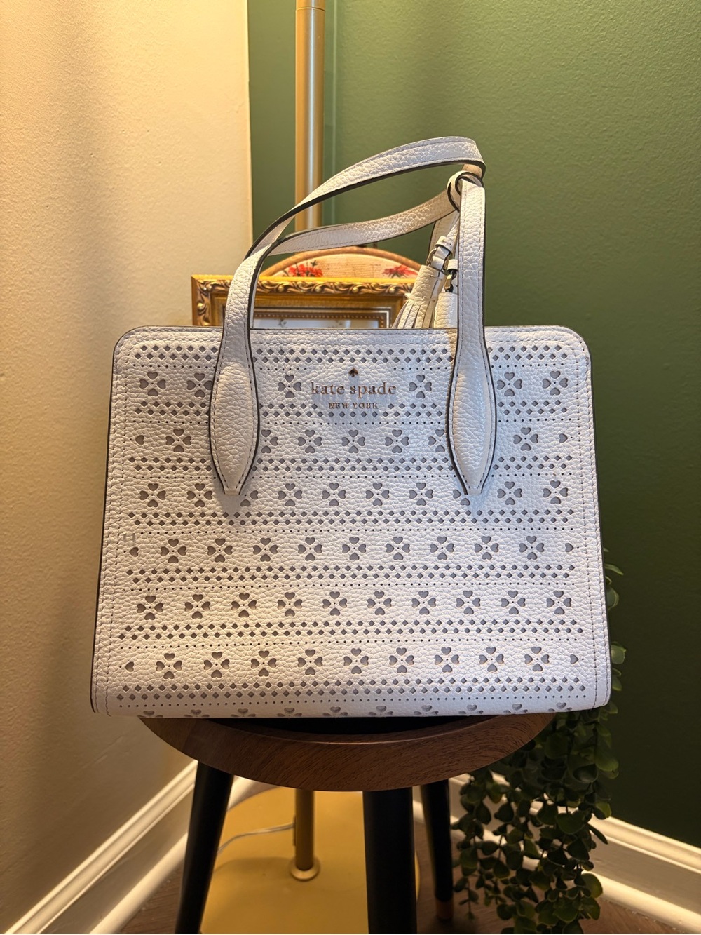 Kate Spade Rowe Perforated Medium Top Zip Satchel